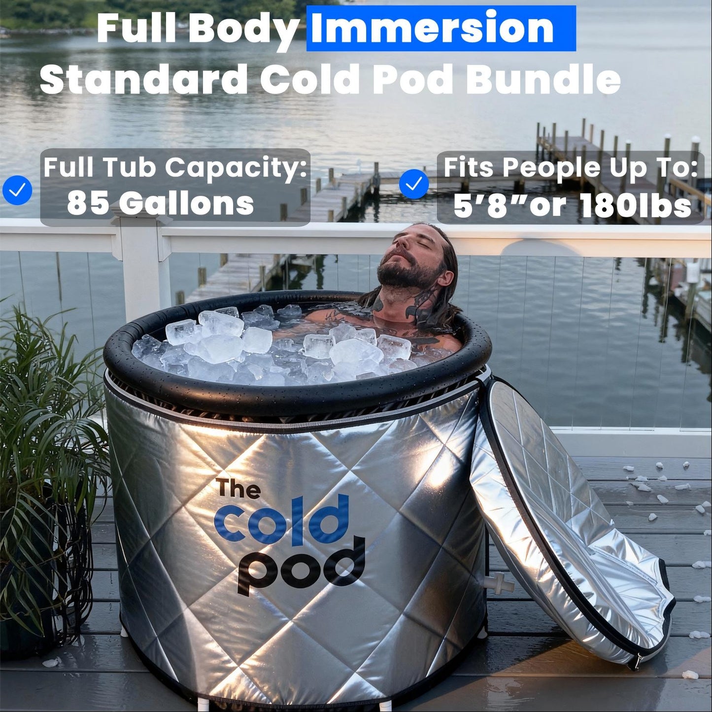 The Cold Pod Insulated Ice Bath Tub Bundle USA